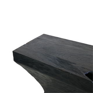 Black Teak Pedestal Table
