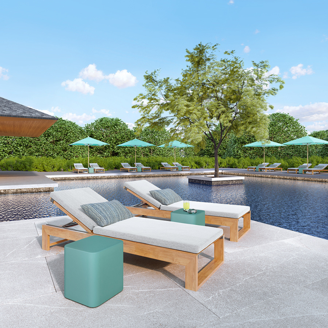 Matte Fjord Cube Side Table - Thumbnail 3