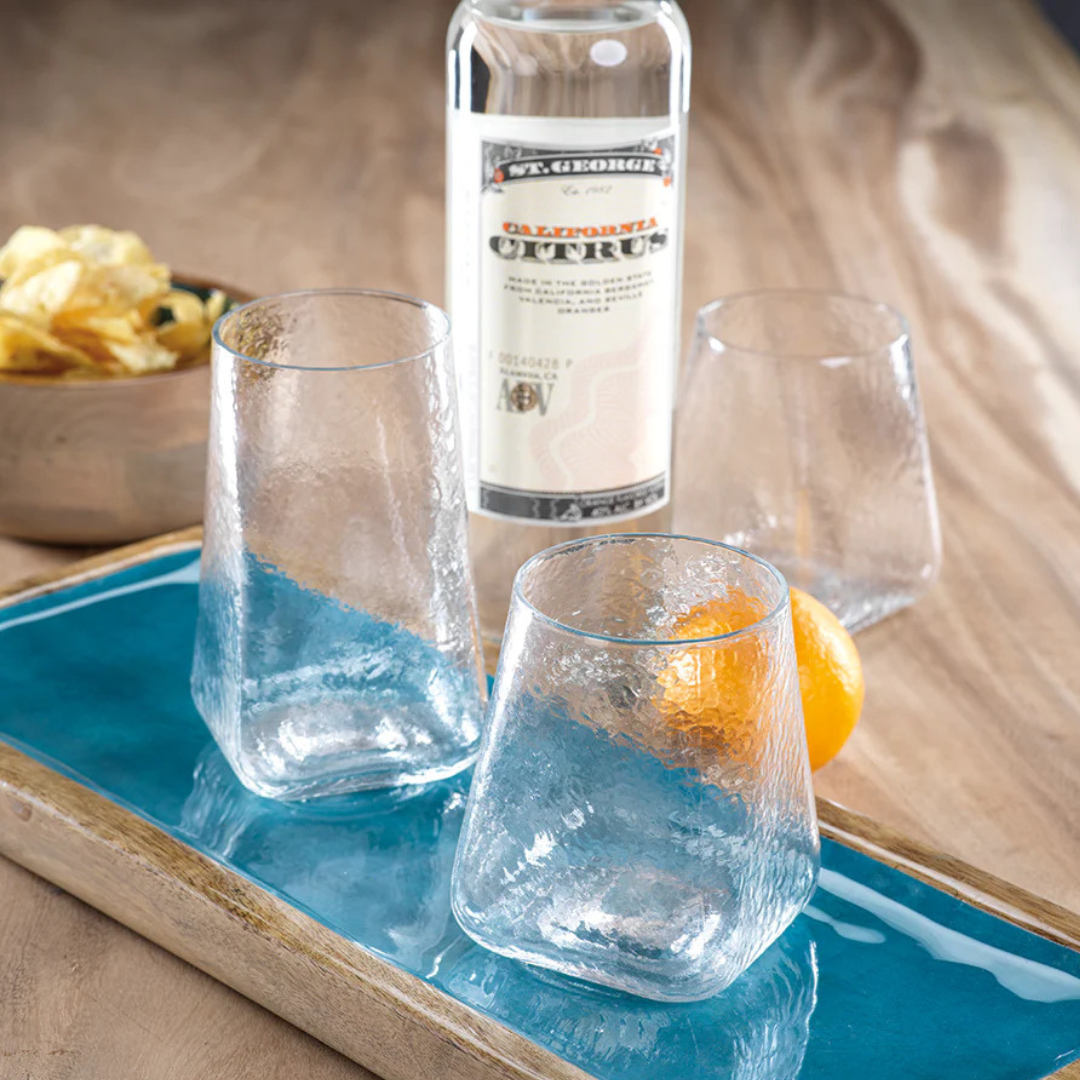 Kallos Hammered Rock Glass - Thumbnail 2