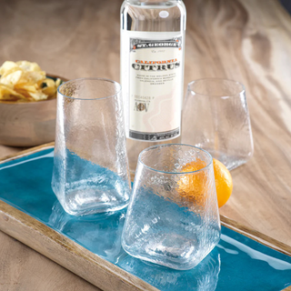 Kallos Hammered Rock Glass
