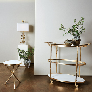 Brass & Marble Twig Table
