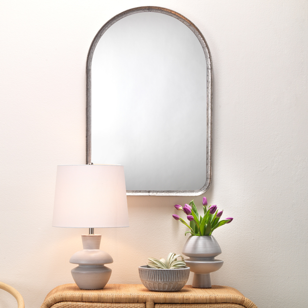 Christopher Collection Arched Window with Mirror - Thumbnail 4