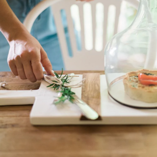 Small White Rectangle Mod Charcuterie Board
