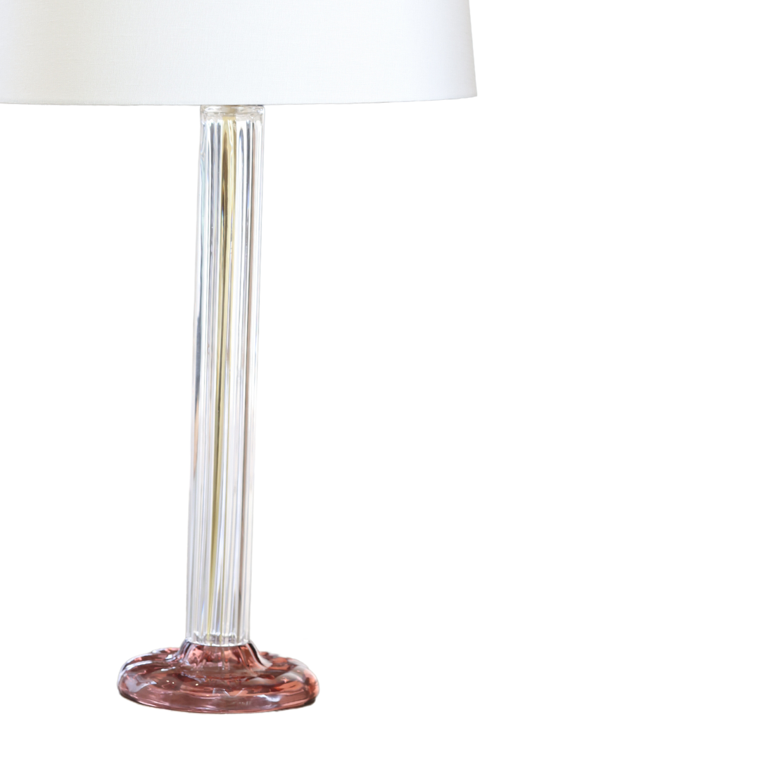 Idea Murano S.R.L. Glass Table Lamp with Colored Base
