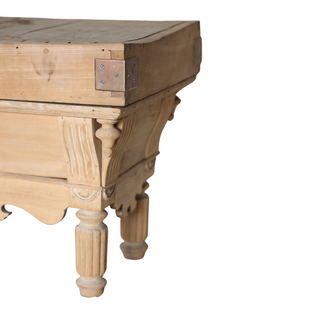 Antique Long Butcher Block Table
