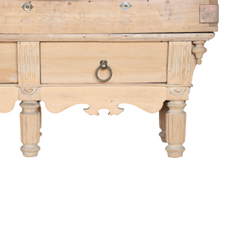 Antique Long Butcher Block Table
