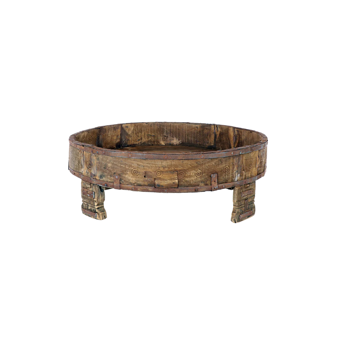 Christopher Collection Carved Village Grinding Table - Thumbnail 3