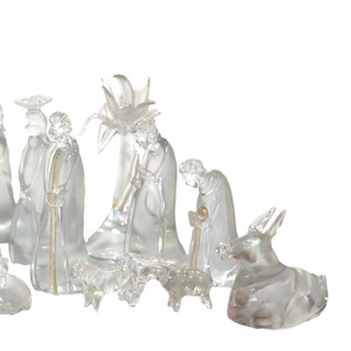 Murano Glass Nativity Scene by Ermanno Nason (19 Pieces)
