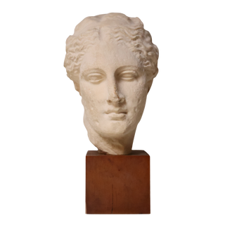 20th Century French Marble Sculpture (Female Portrait Bust)
