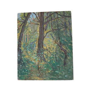 Mid 20th Century French Shades of Green Painting
