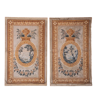 20th Century Painted Canvas Panels (Set of  2)
