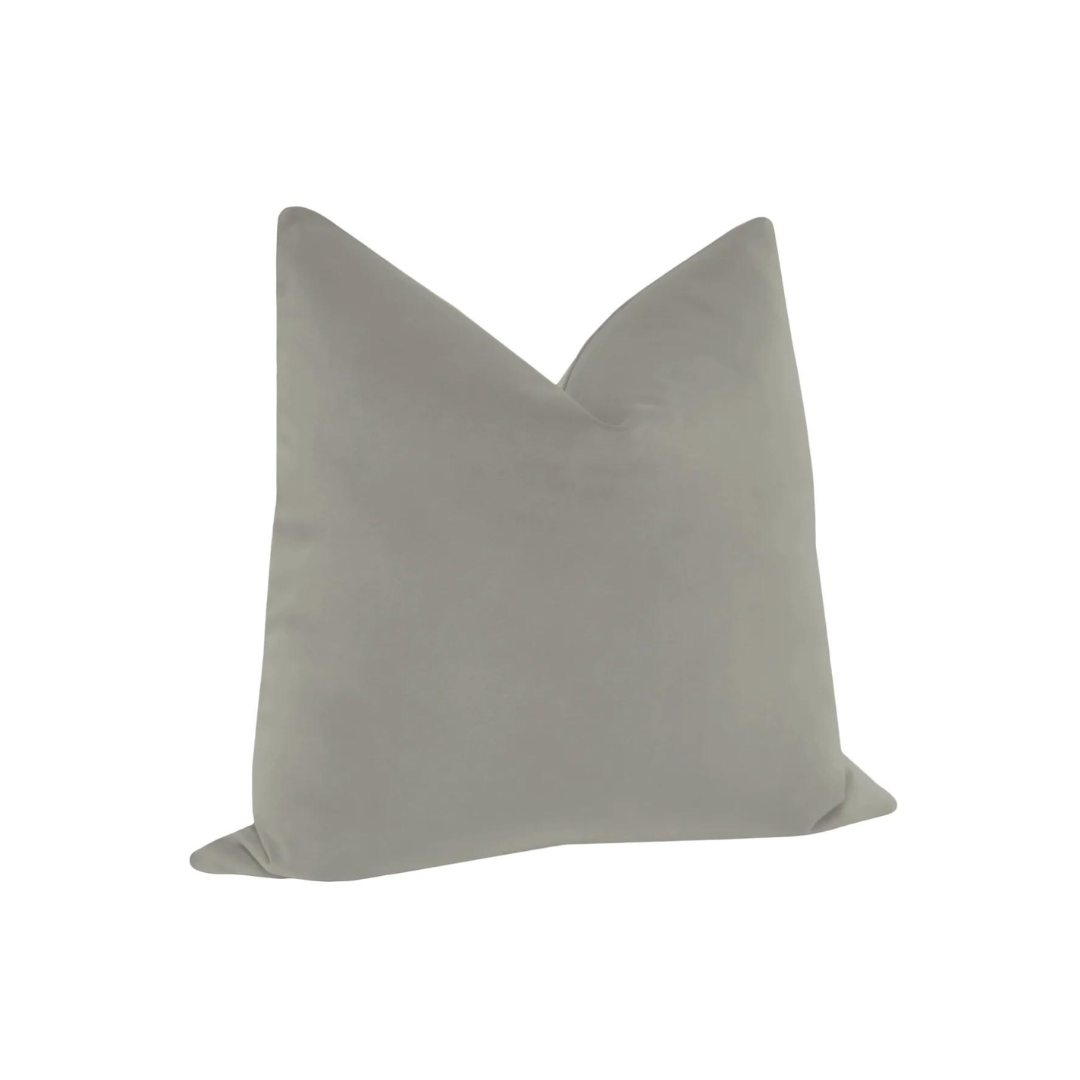 Signature Velvet Dove Grey Pillow - Thumbnail 2