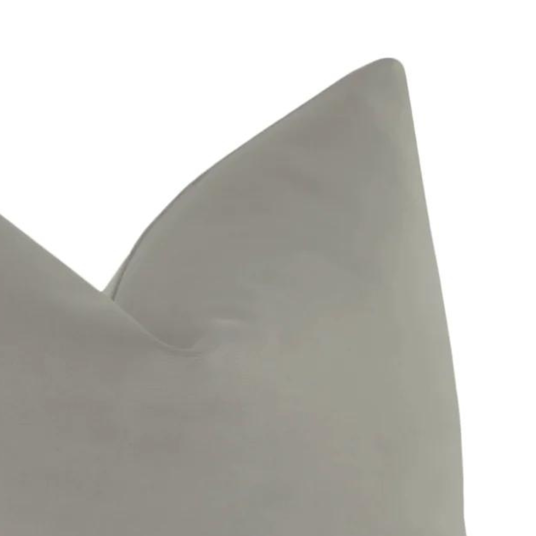 Signature Velvet Dove Grey Pillow - Thumbnail 3