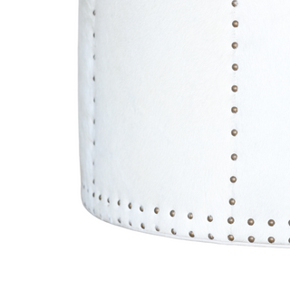Oliver Leather Drum Ottoman (Natural) by Lee Industries

