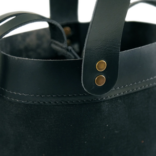 Napa Double Wine Tote (Black & Black) by Rustico
