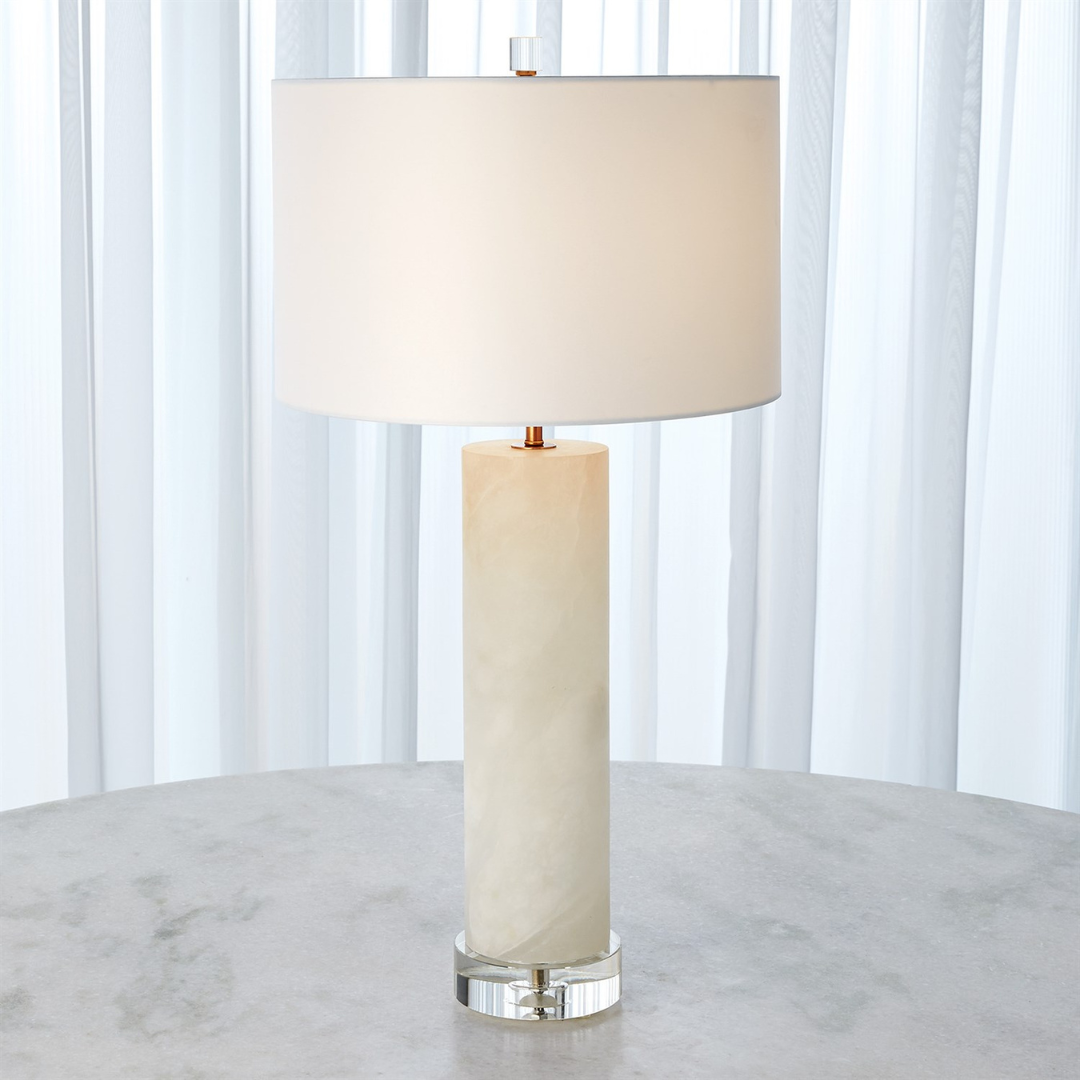 Alabaster Cylinder Table Lamp - Thumbnail 2
