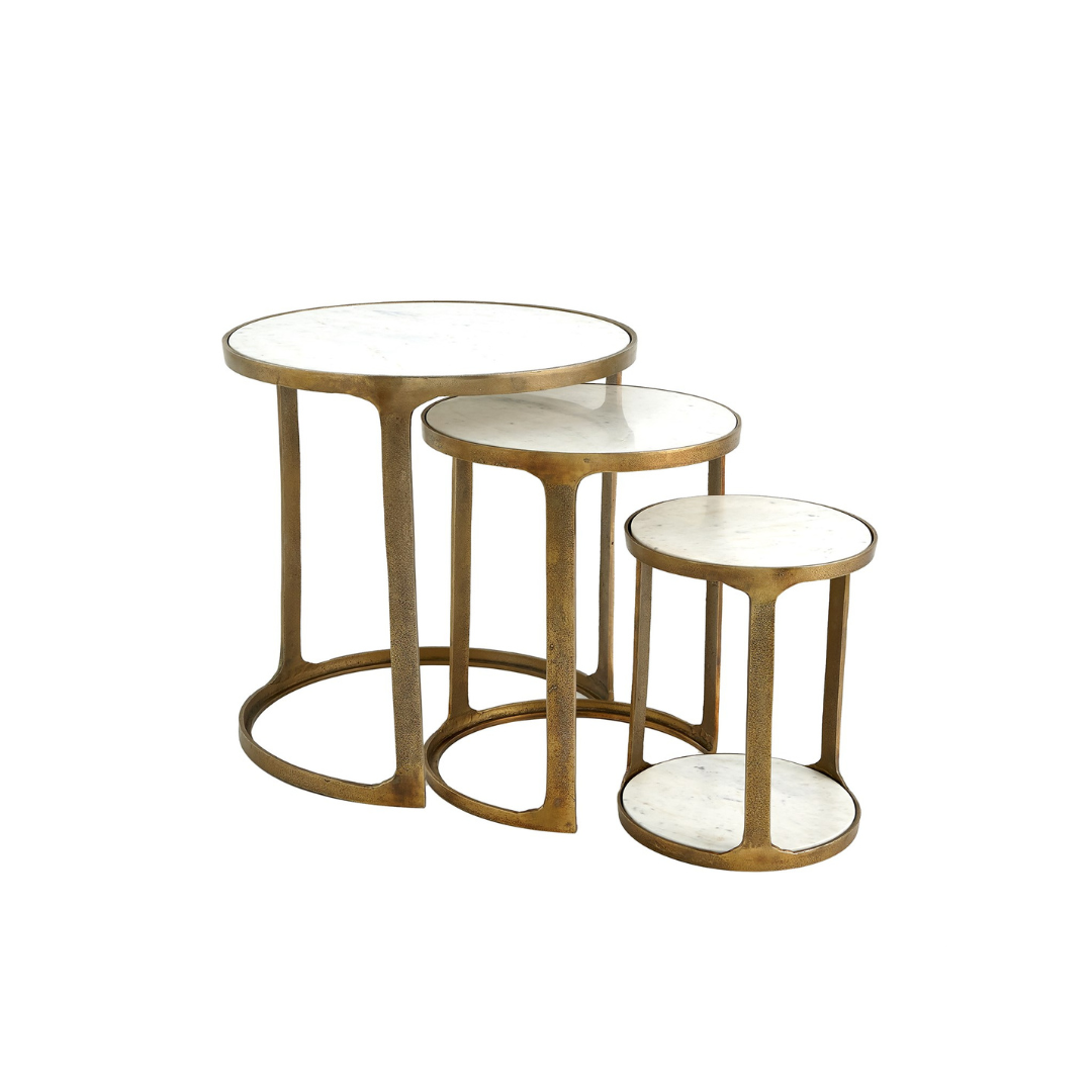 Marble Top Nesting Tables (Set of 3) - Thumbnail 3