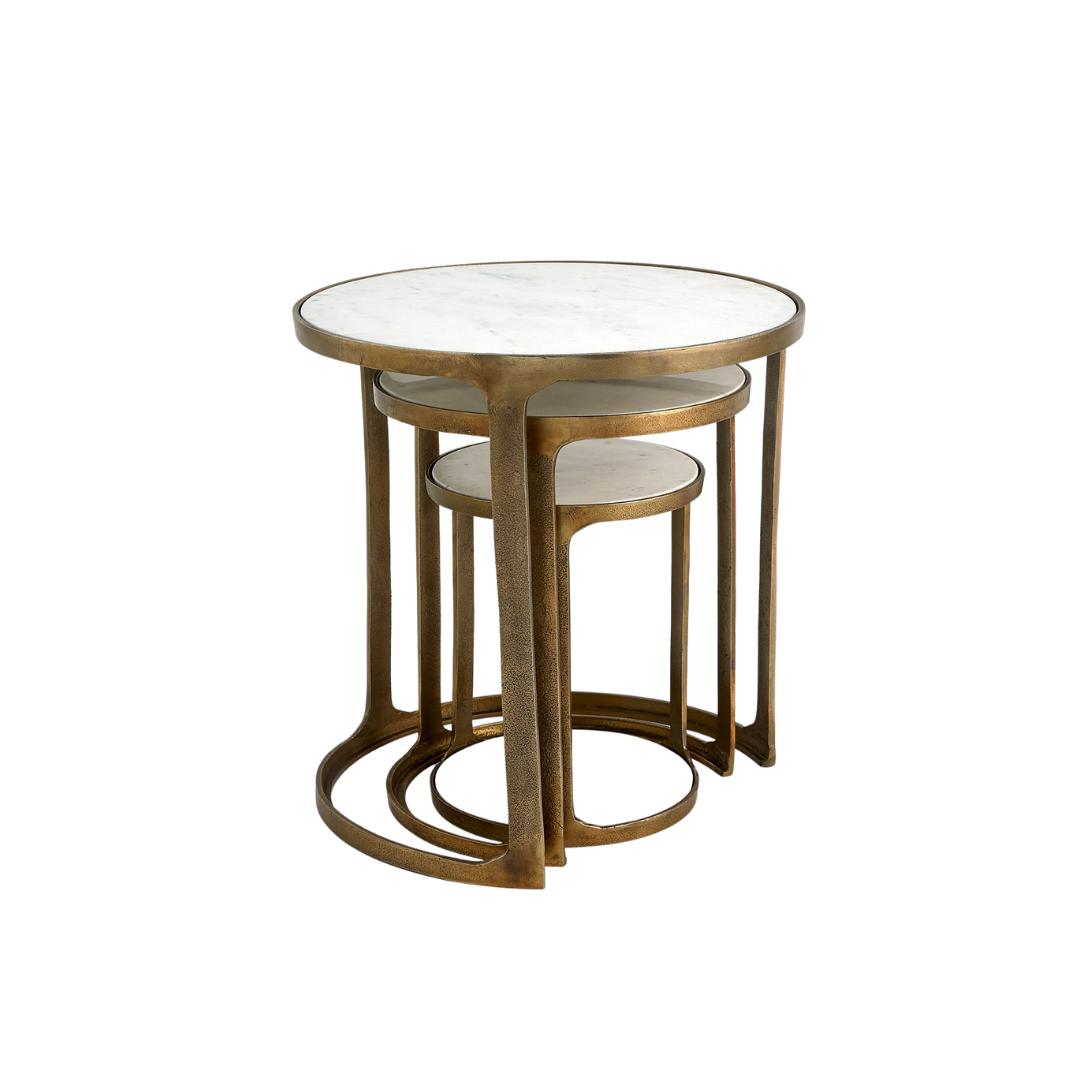 Marble Top Nesting Tables (Set of 3) - Thumbnail 2