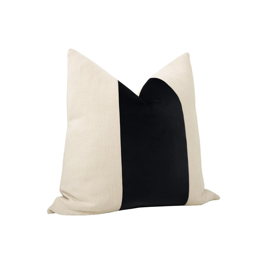 Panel Signature Velvet Noir Pillow - Thumbnail 2