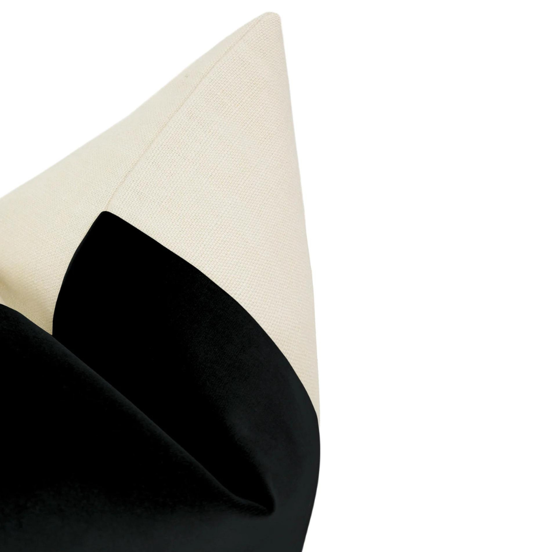 Panel Signature Velvet Noir Pillow - Thumbnail 3