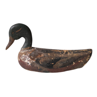 19th Century French Handcarved Wooden Duck Decoys (Set of 4)
