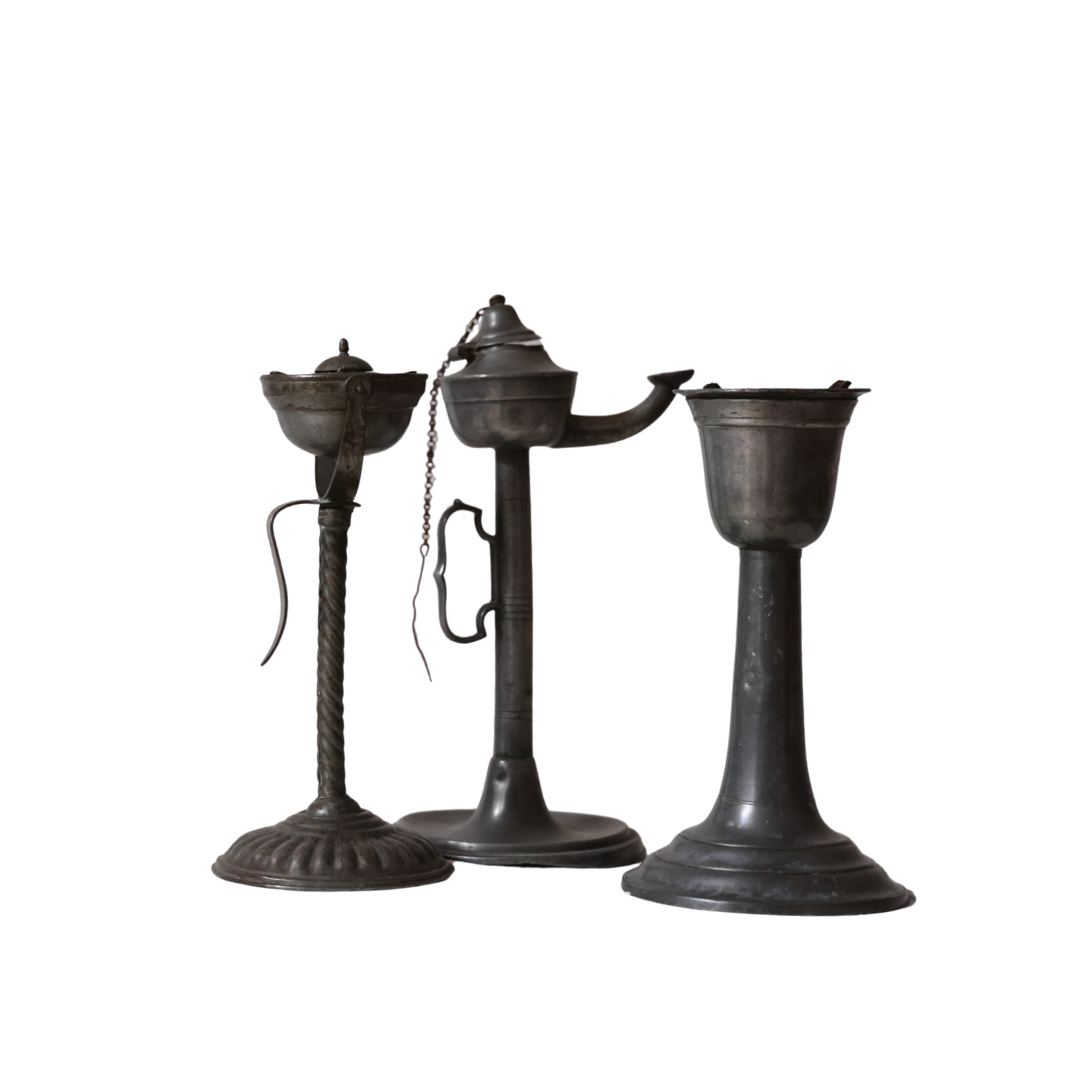 19th Century French Oil Lamps (Set of 3)