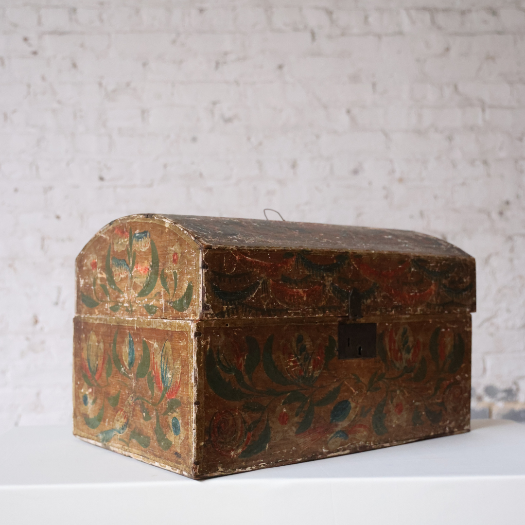 18th Century Handpainted French Wedding Box