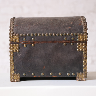 19th Century Spanish Leather Studded Box
