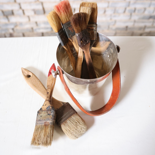 Early 20th Century French Wide Paint Brushes (Set of 7)
