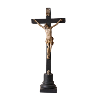 19th Century Large Black Crucifix
