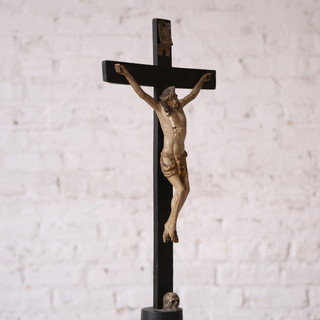19th Century Large Black Crucifix
