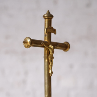 20th Century Small Brass Crucifix
