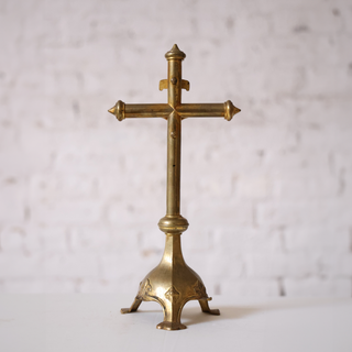 20th Century Small Brass Crucifix
