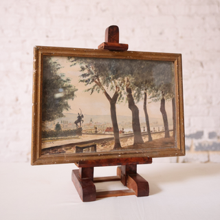 20th Century Table Top Burl Easel
