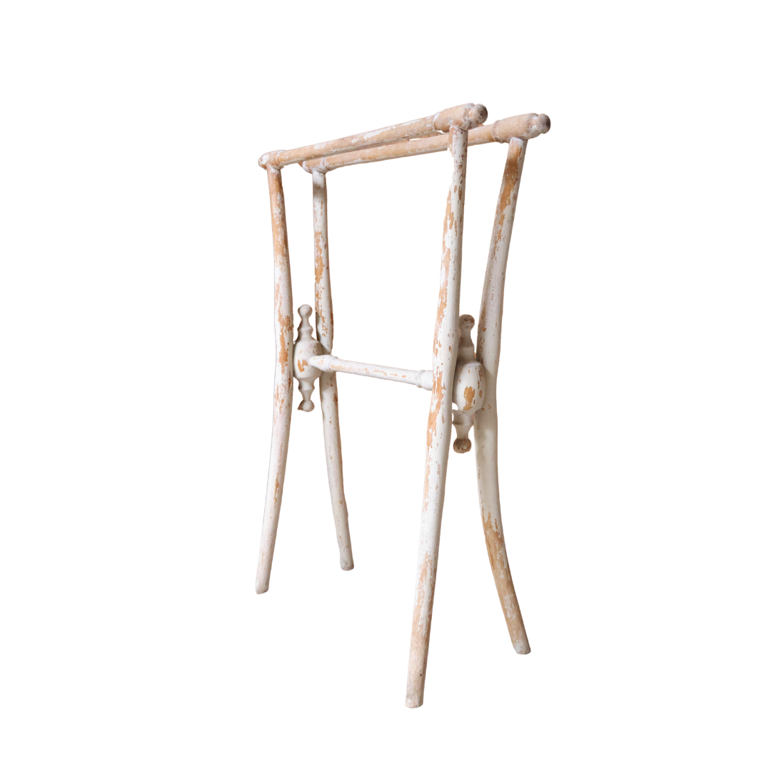 20th Century French Walnut Towel Holder