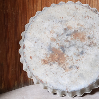 20th Century French Tin Scalloped Tray
