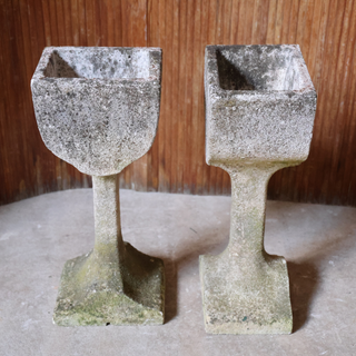 1950's French Outdoor Concrete Planters (Set of 2)

