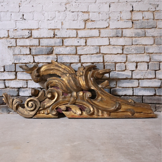 18th Century French Gilded Plaster Fragment
