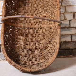 20th Century French Large Wicker Basket
