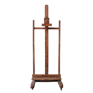 20th Century French Wooden Floor Easel
