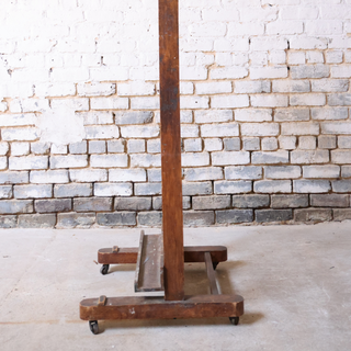 20th Century French Wooden Floor Easel
