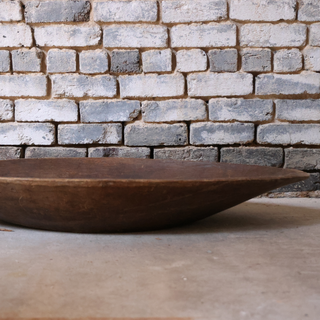 19th Century French Handcarved Dough Bowl
