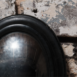 Mid Century Small Convex Witch Mirror (C)
