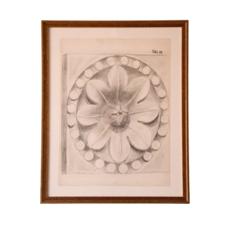20th Century French Floral Decoration Drawing (A)
