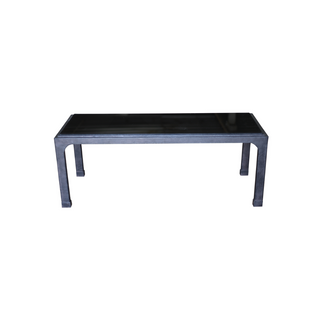 Mid 20th Century Mandarin Coffee Table Underpainted Glass
