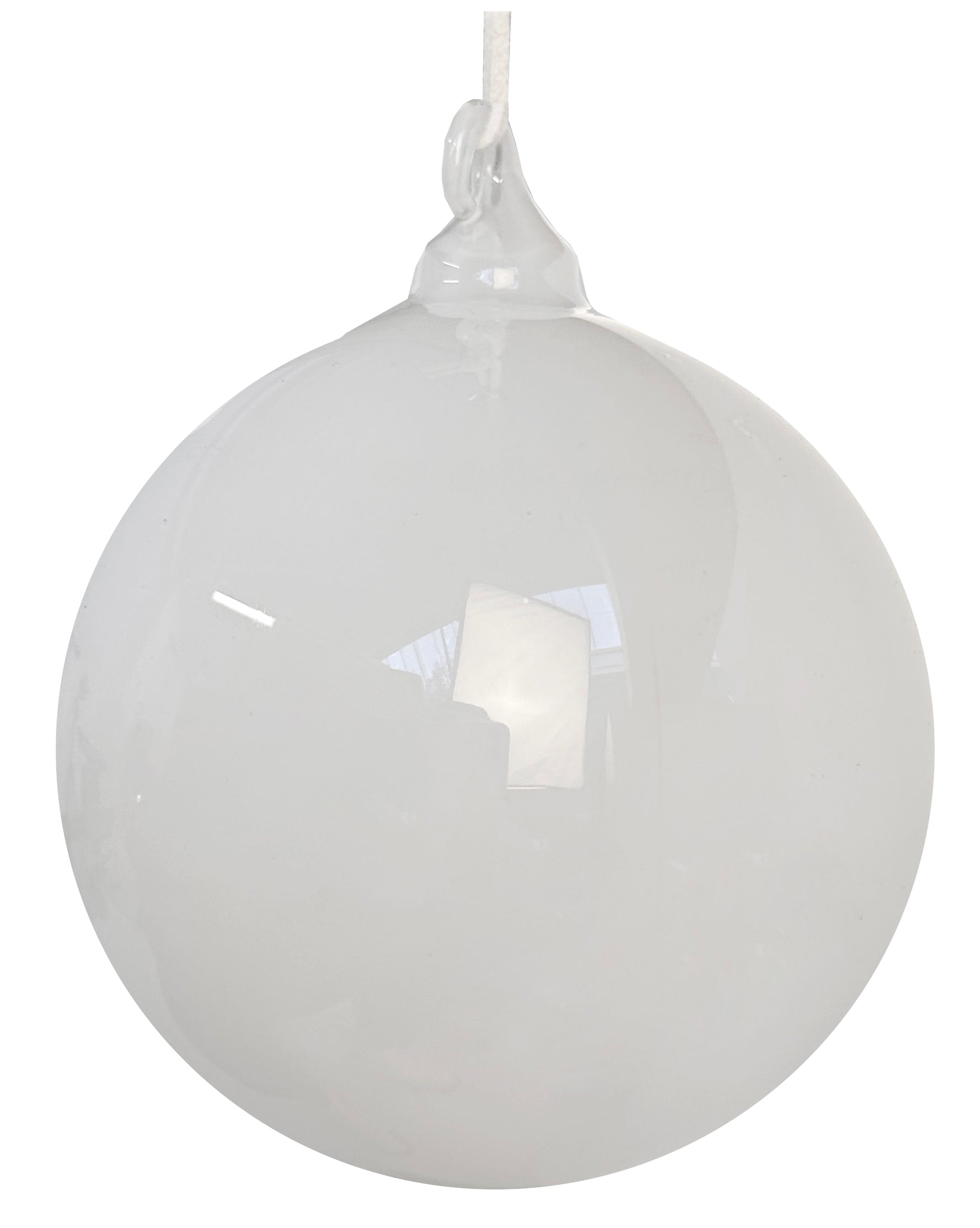 Opal White Glass Ball Ornament
