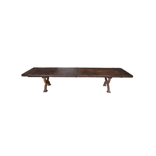 1900s Cast Iron Coffee Table with Metal Top
