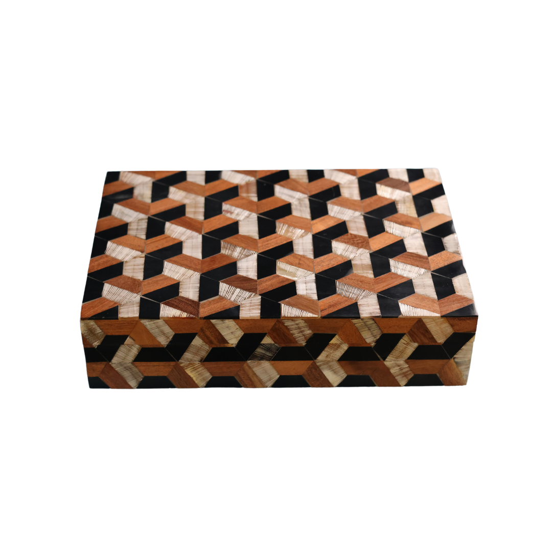 Bone Box with Horn Carving