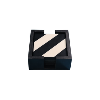 Bone & Horn Coasters with Tray
