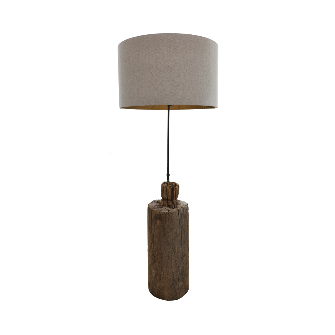 1900s Southern European Wooden Floor Lamp